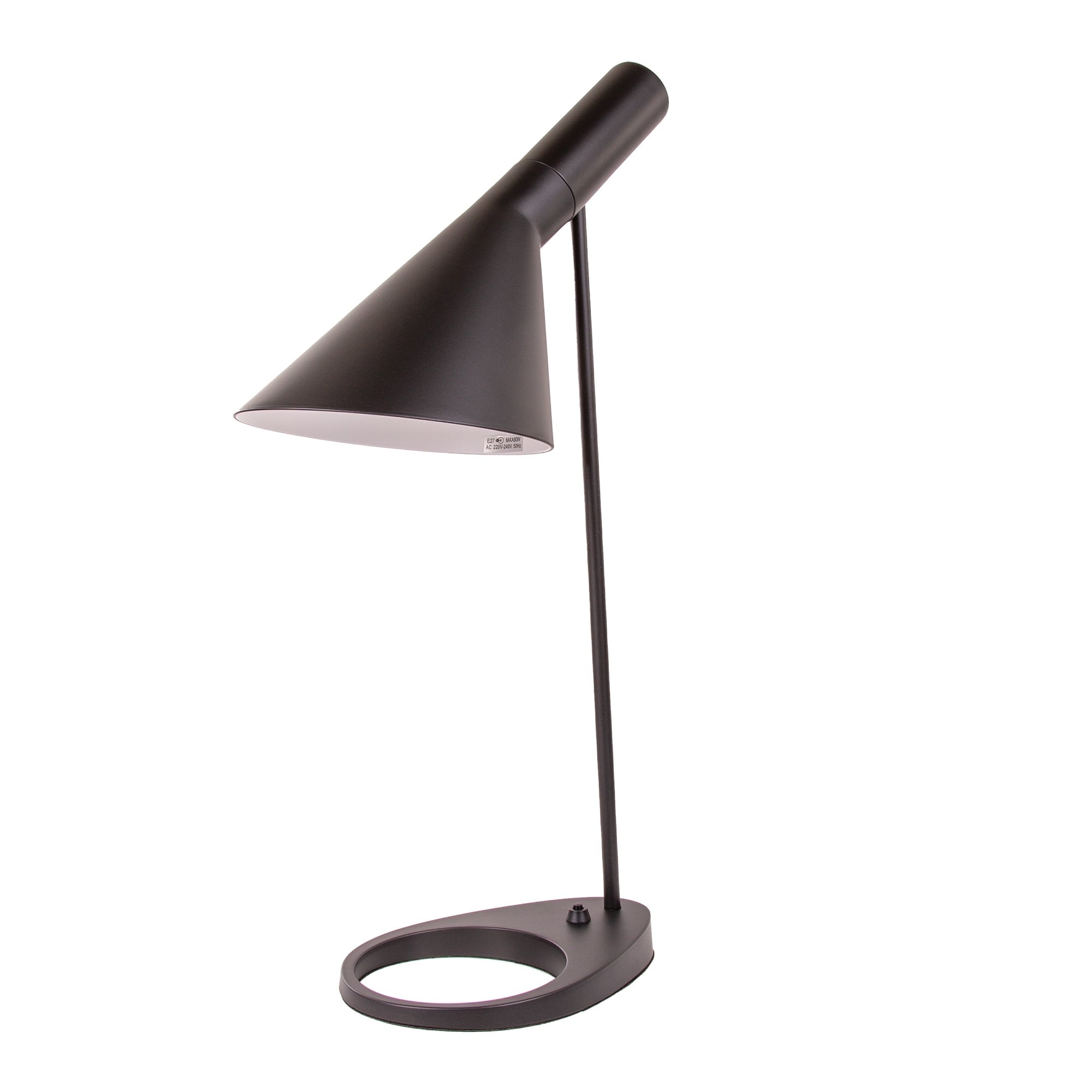 Arne Jacobsen style, Lampada da tavolo DD D AJ Luce Nero