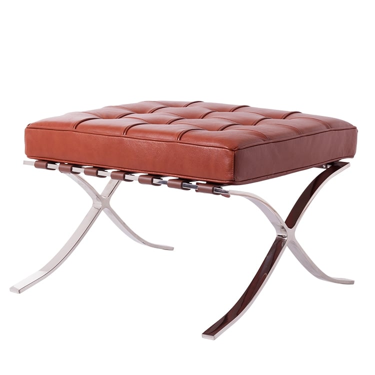 Ludwig Mies vd Rohe style, Ottomano Barcelona Pavillion Cognac