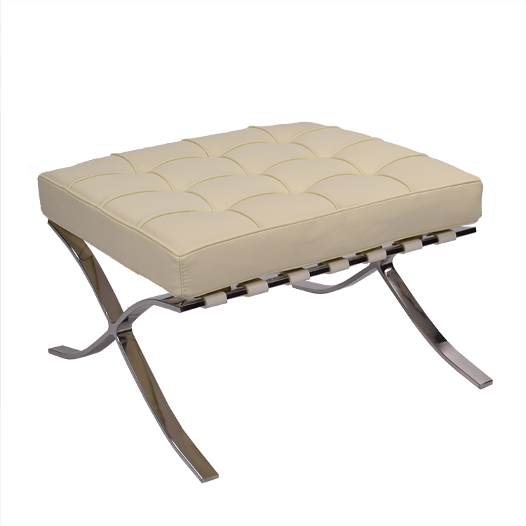 Ludwig Mies vd Rohe style, Ottomano Barcelona Pavillion crema