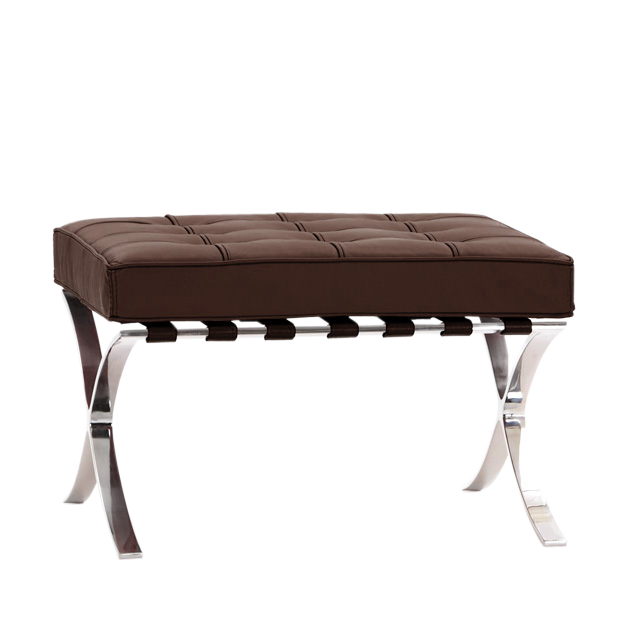 Ludwig Mies vd Rohe style, Ottomano Barcelona Pavillion Marrone