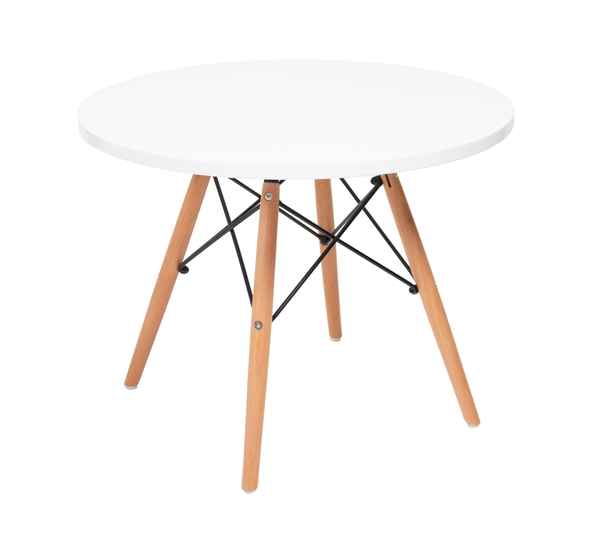 Charles Eames style, I bambini Table CTR rotonda juniores bianca