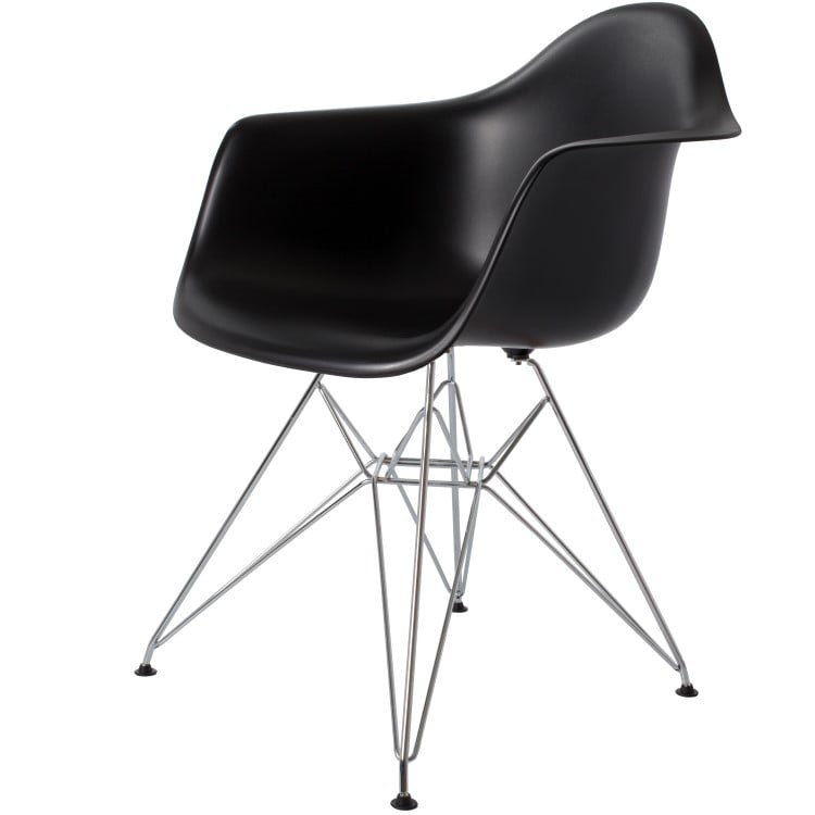 Charles Eames style, Sedia da pranzo DAR PP nero