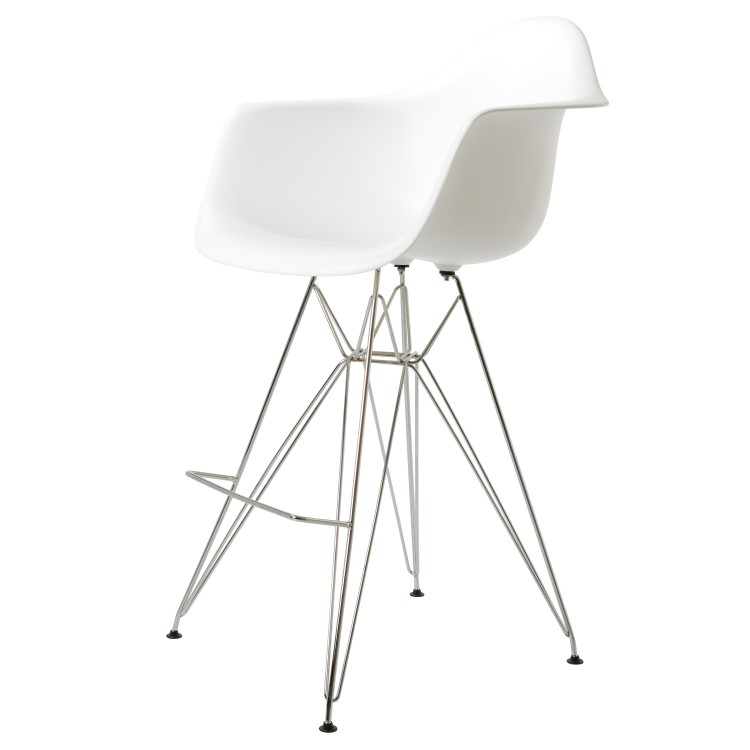 Charles Eames style, Seggiola da bar DAR sgabello bianco PP