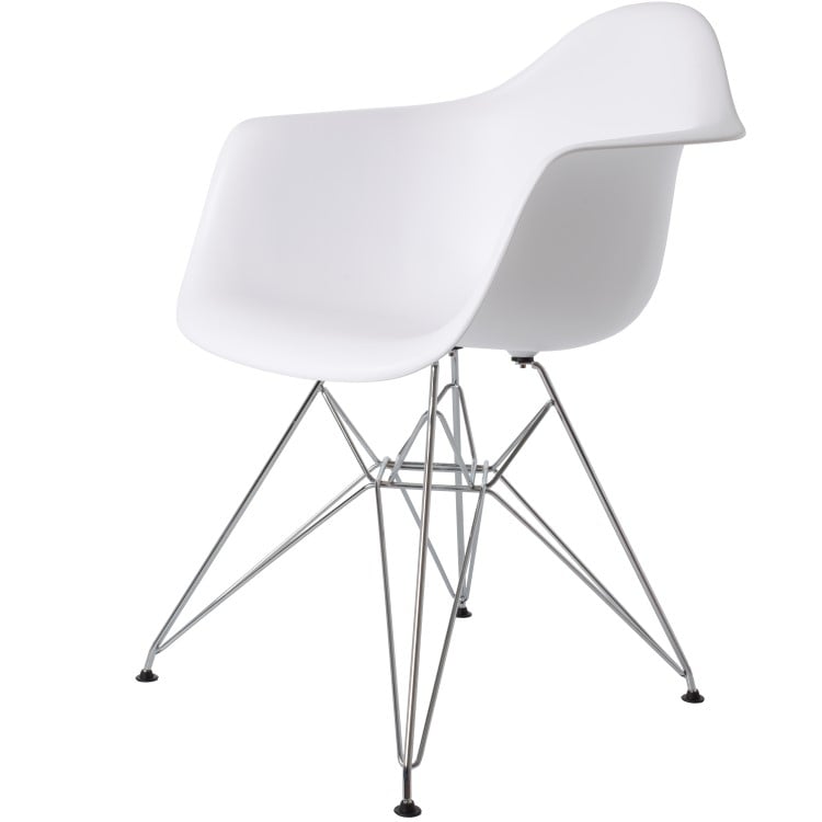 Charles Eames style, Sedia da pranzo DAR bianco PP