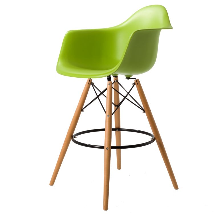 Charles Eames style, Seggiola da bar DAW sgabello verde PP