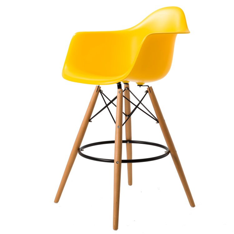 Charles Eames style, Seggiola da bar DAW sgabello giallo PP