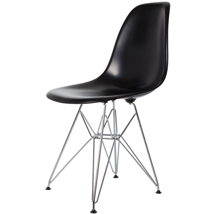 Charles Eames style, Sedia da pranzo DSR ABS nero