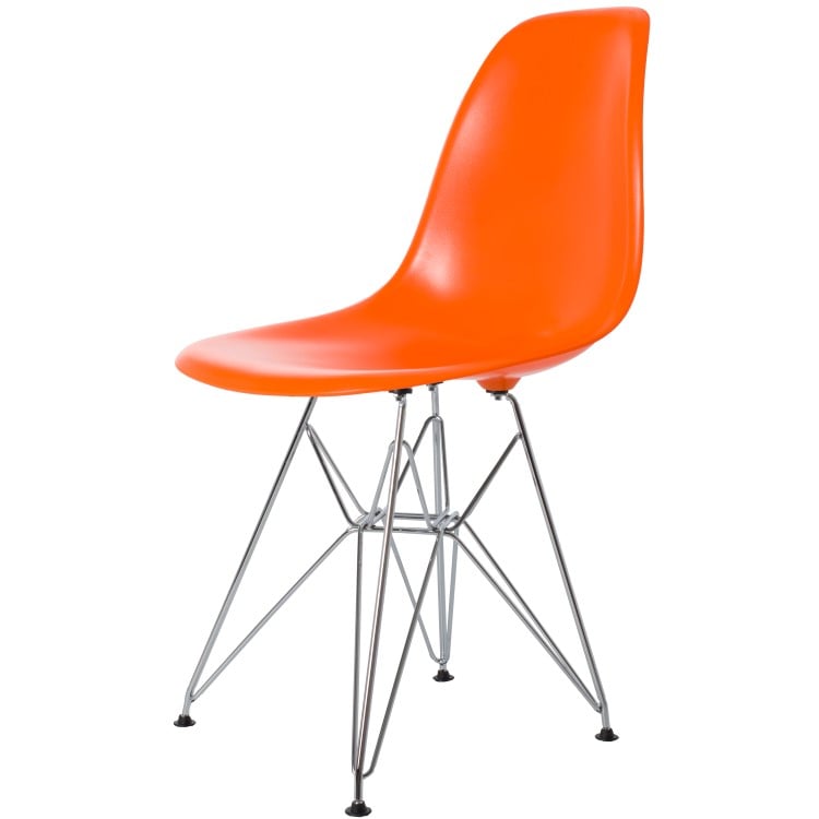 Charles Eames style, Sedia da pranzo DSR ABS arancione