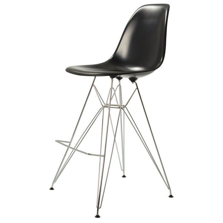 Charles Eames style, Seggiola da bar DSR lucido ABS nero