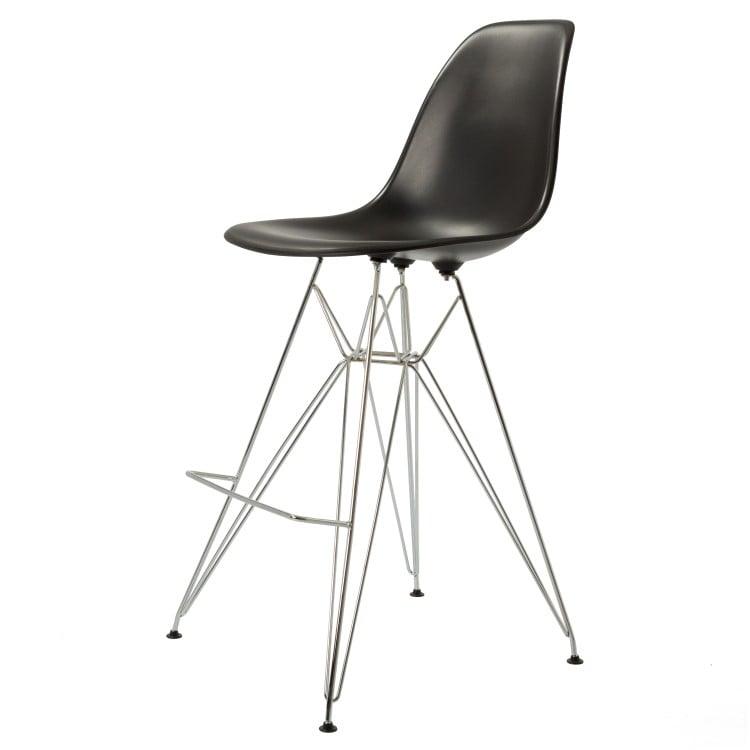 Charles Eames style, Seggiola da bar DSR Opaco PP nero