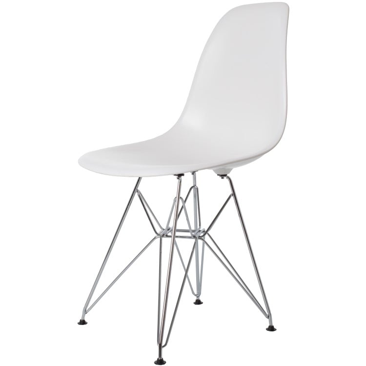 Charles Eames style, Sedia da pranzo DSR ABS bianco