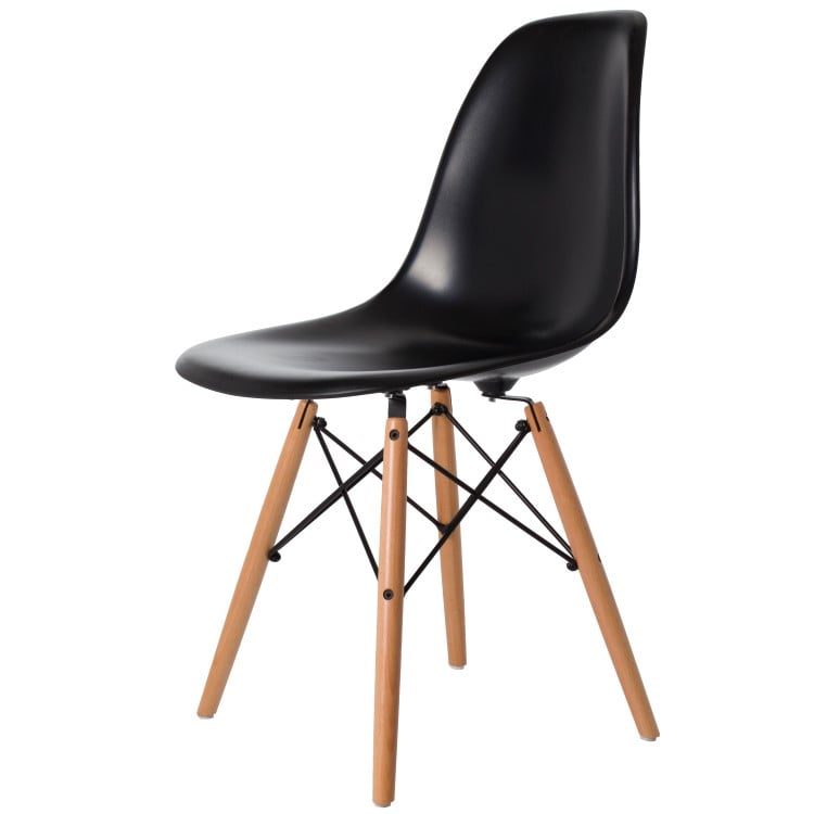 Charles Eames style, Sedia da pranzo DSW ABS nero