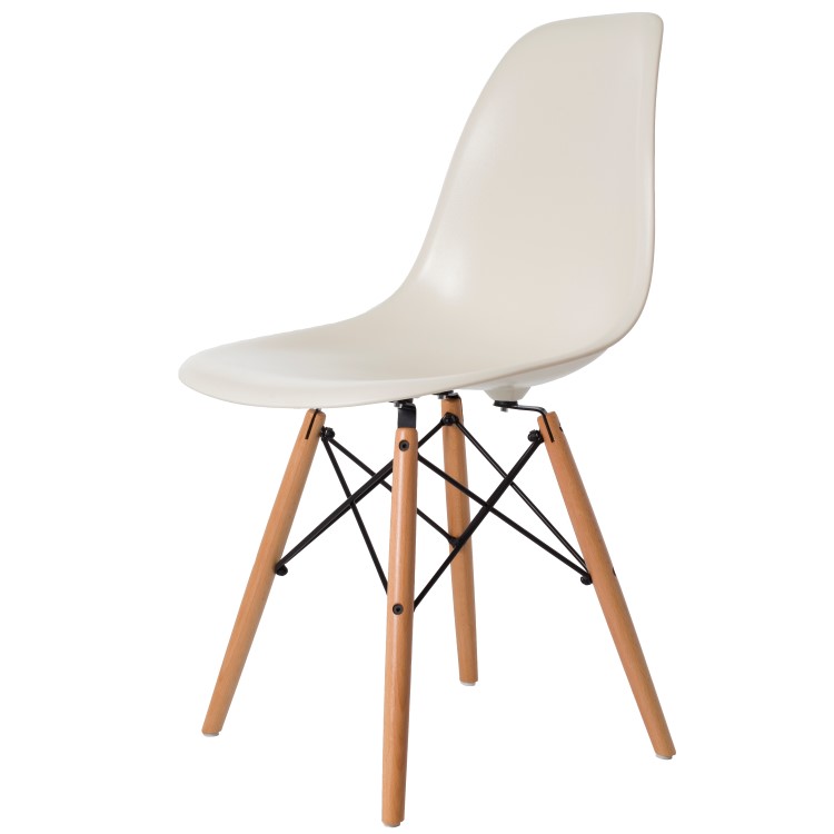 Charles Eames style, Sedia da pranzo DSW ABS crema