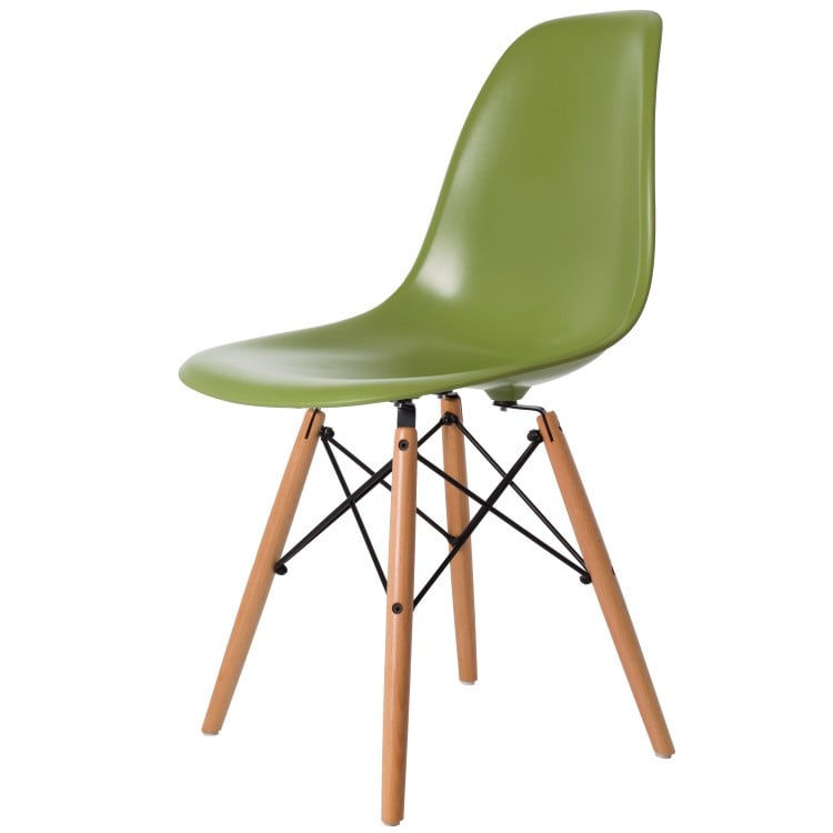Charles Eames style, Sedia da pranzo DSW ABS verde