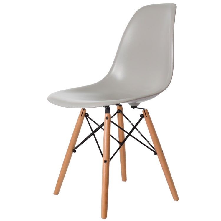 Charles Eames style, Sedia da pranzo DSW ABS grigio chiaro