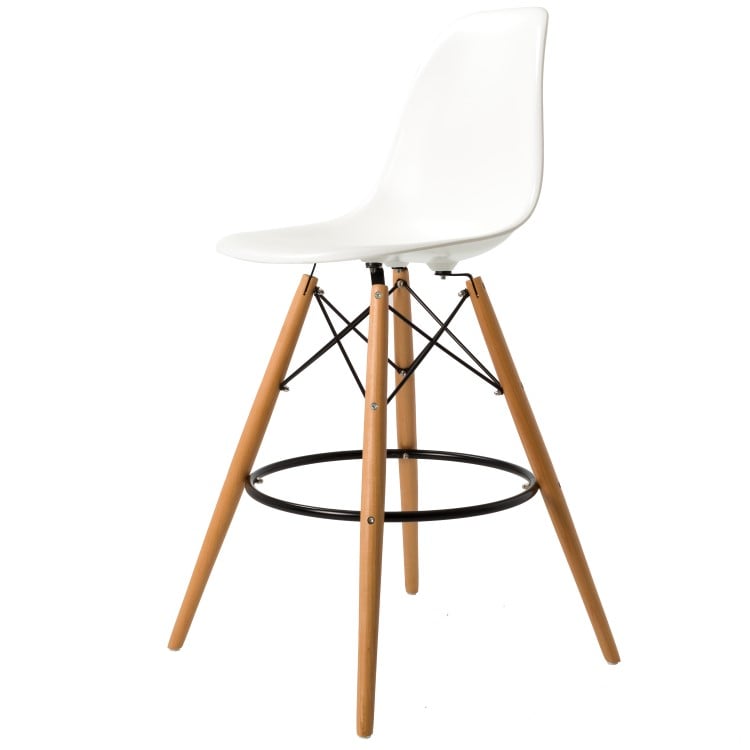 Charles Eames style, Seggiola da bar DSW sgabello ABS bianco