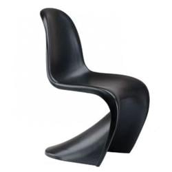 Verner Panton style, Sedia da pranzo sedia Panton lucido Nero