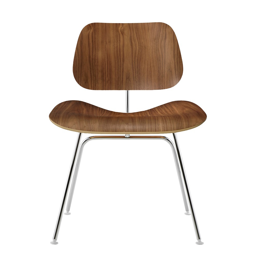 Charles Eames style, Sedia da pranzo DCM Noce