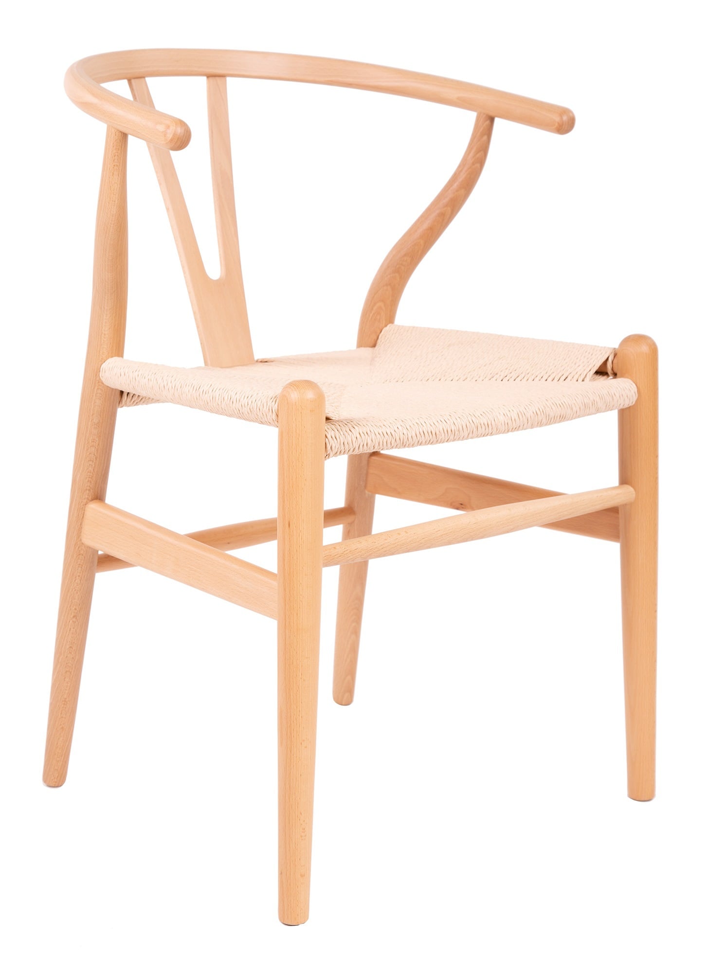 Wegner style, Sedia da pranzo Y-chair wishbone CH24 naturale naturale