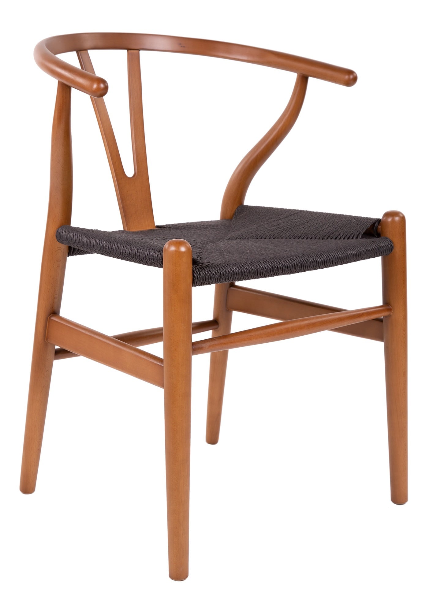 Wegner style, Sedia da pranzo Y-chair wishbone CH24 Noce Nero