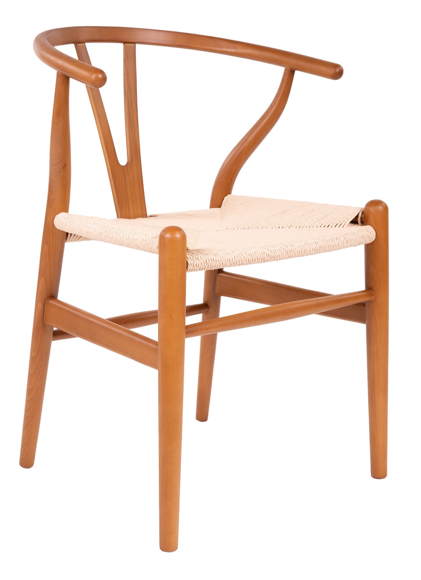 Wegner style, Sedia da pranzo Y-chair wishbone CH24 Noce naturale