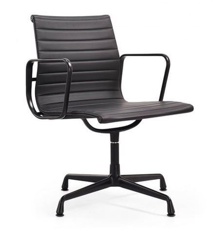 Charles Eames style, Cadeira de conferência EA108 Pelle montatura nera Nero