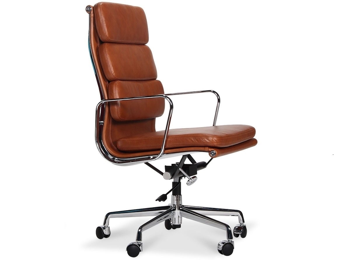 Charles Eames style, Poltrona direzionale EA219 pelle antico
