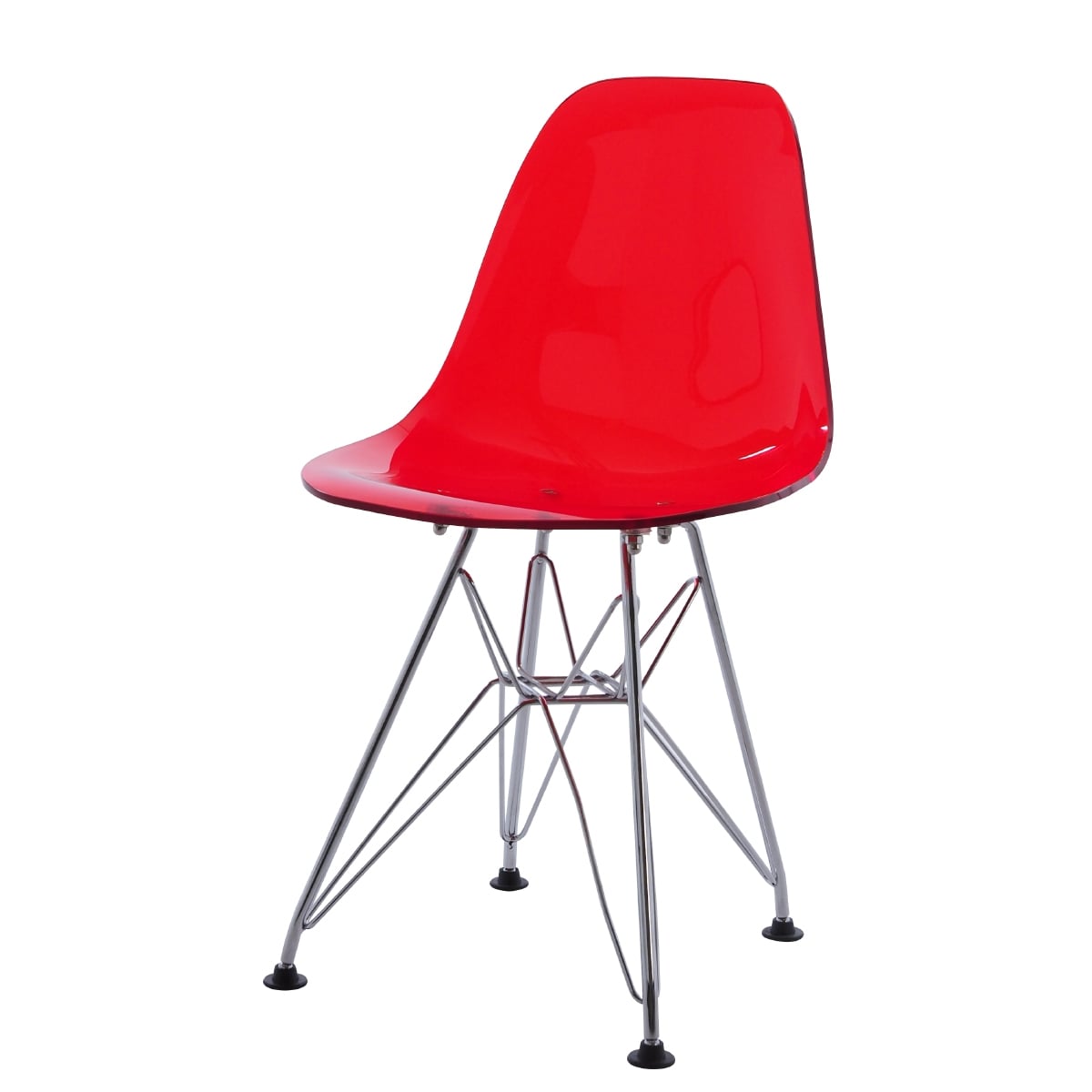 Charles Eames style, Il seggiolino DSR Junior rosso trasparente