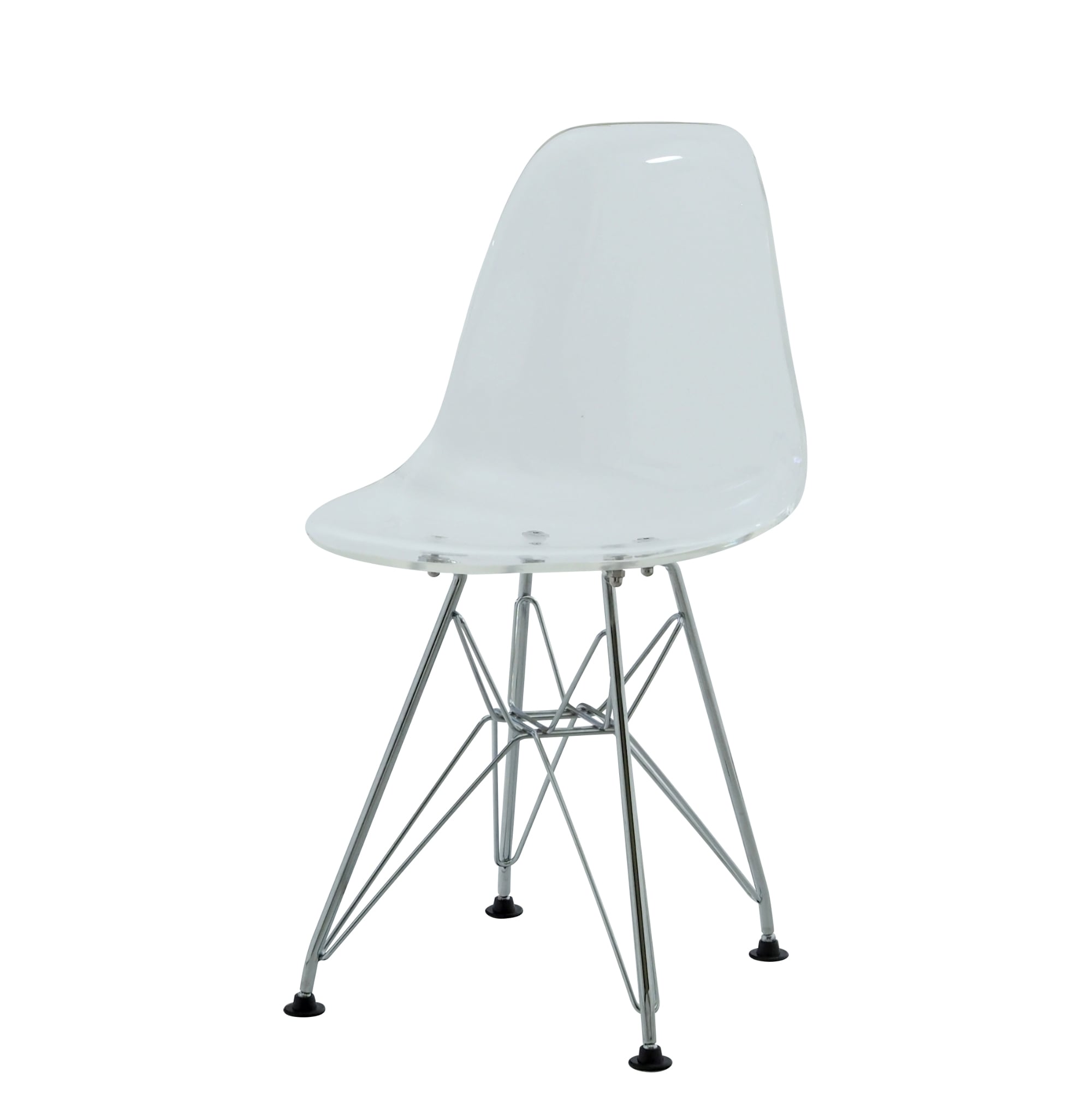 Charles Eames style, Il seggiolino DSR Junior bianco trasparente