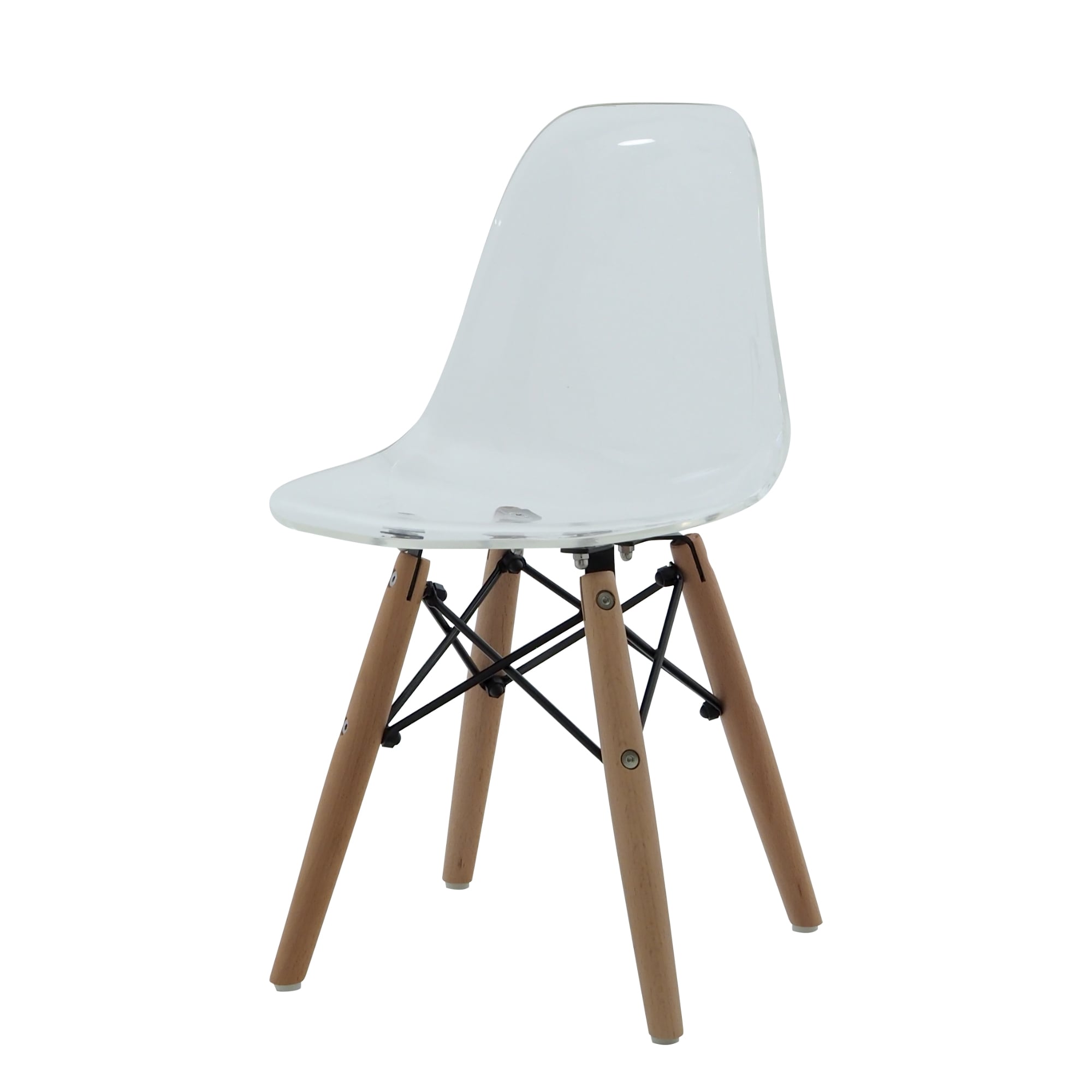 Charles Eames style, Il seggiolino DSW Junior bianco trasparente