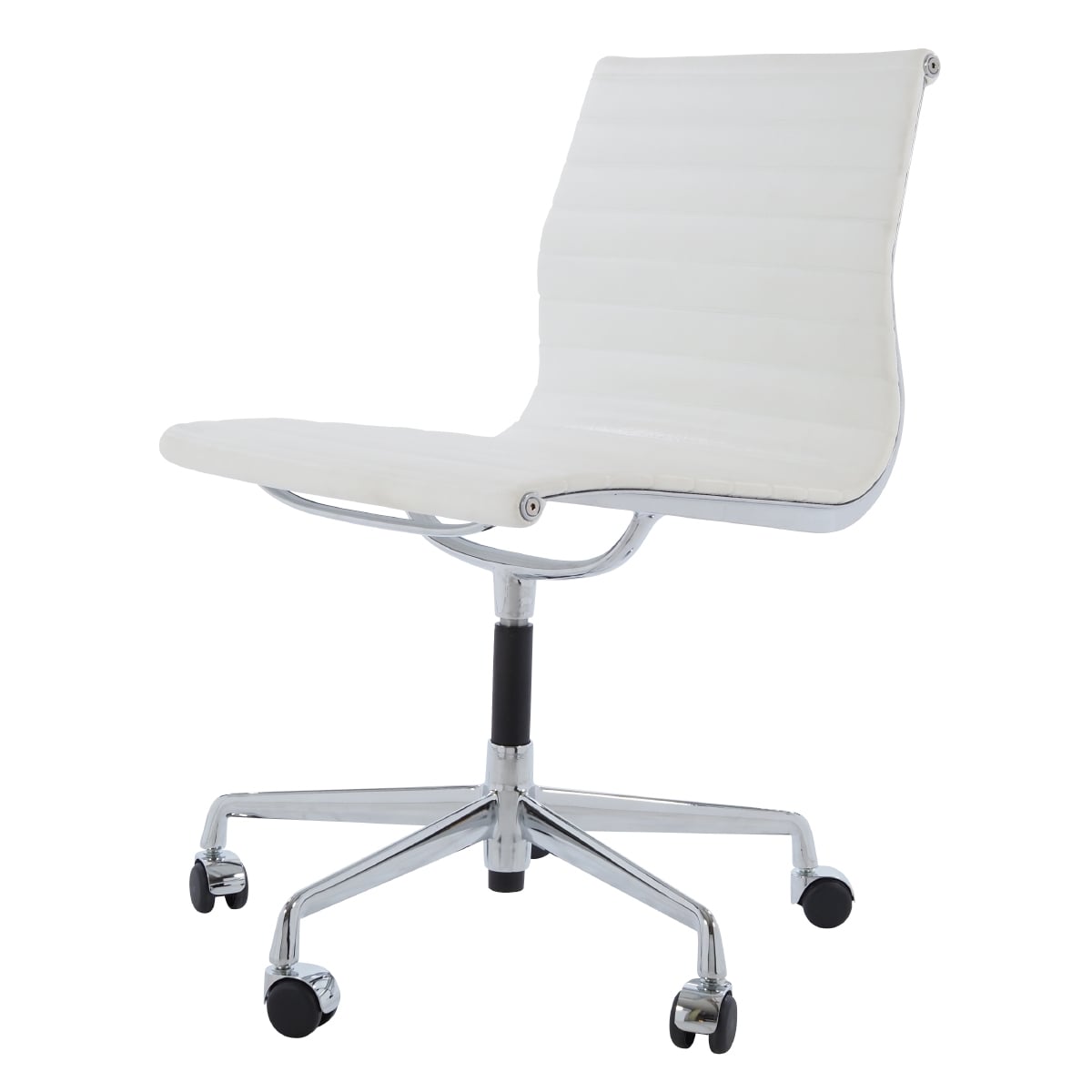 Charles Eames style, Cadeira de conferência EA105 pelle bianca