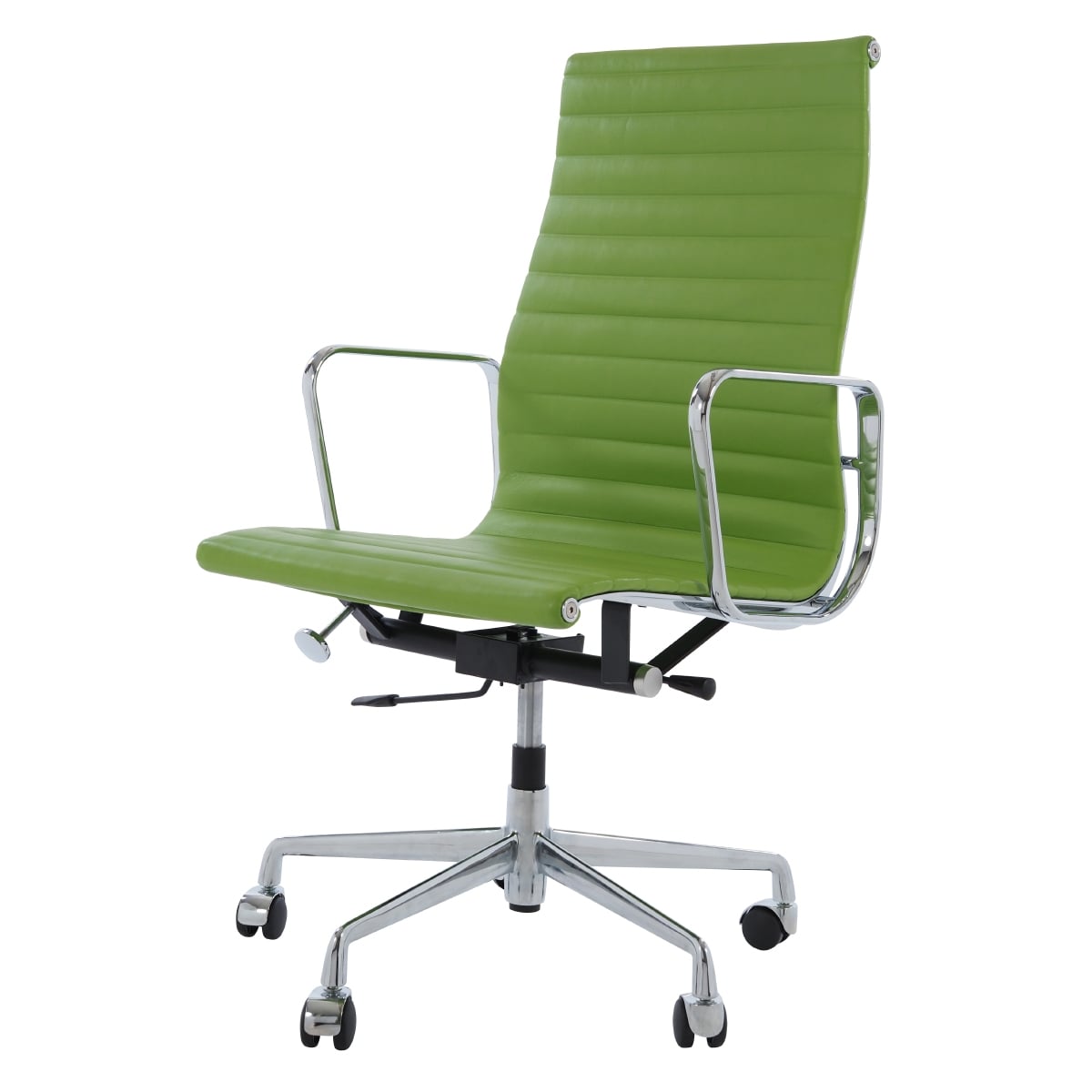 Charles Eames style, Sedia da ufficio EA119 pelle verde
