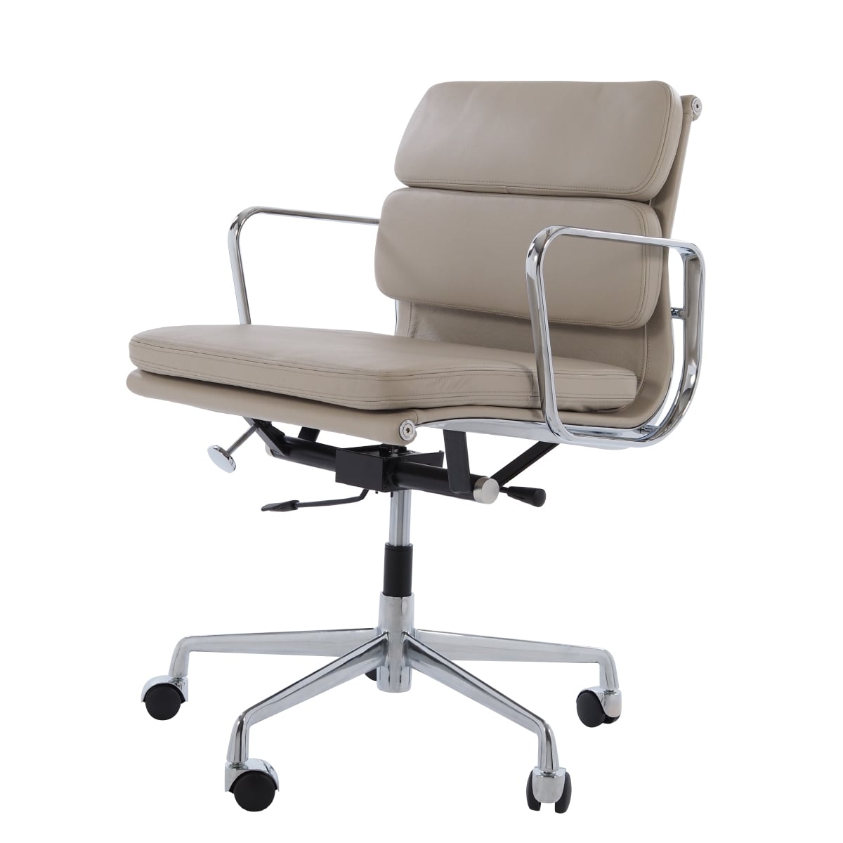 Charles Eames style, Sedia da ufficio EA217 pelle grigio