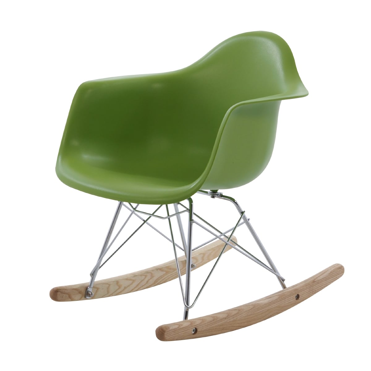Charles Eames style, Sedia a dondolo RAR Junior Verde chiaro