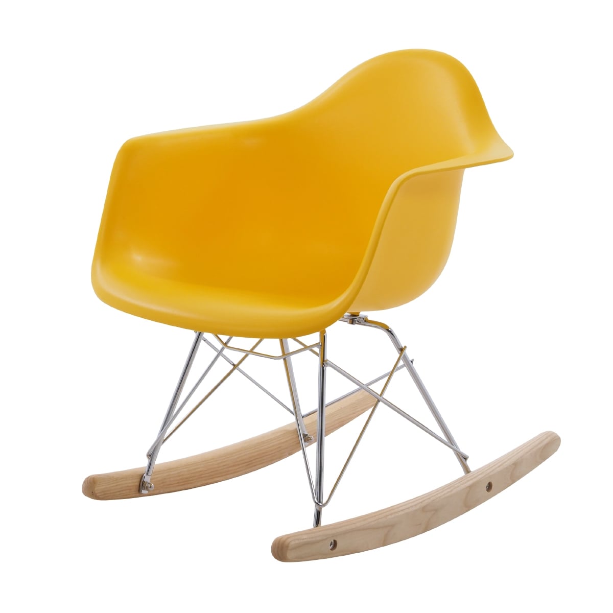 Charles Eames style, Sedia a dondolo RAR Junior giallo