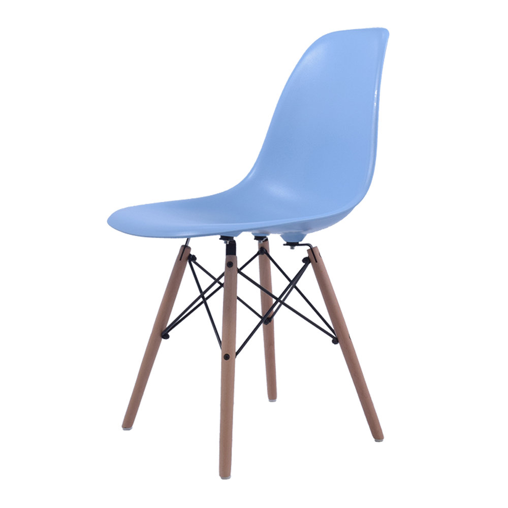 Charles Eames style, Sedia da pranzo DSW ABS azzurro