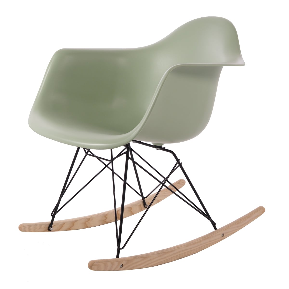 Charles Eames style, Sedia a dondolo RAR Base nera PP mint