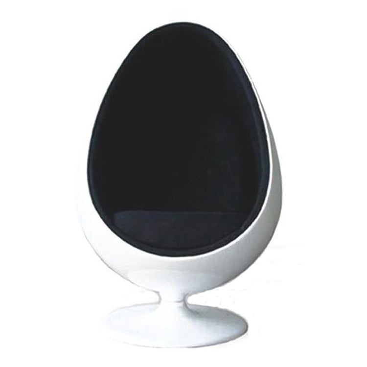 Eero Aarnio style, Poltrona Egg pod chair Nero