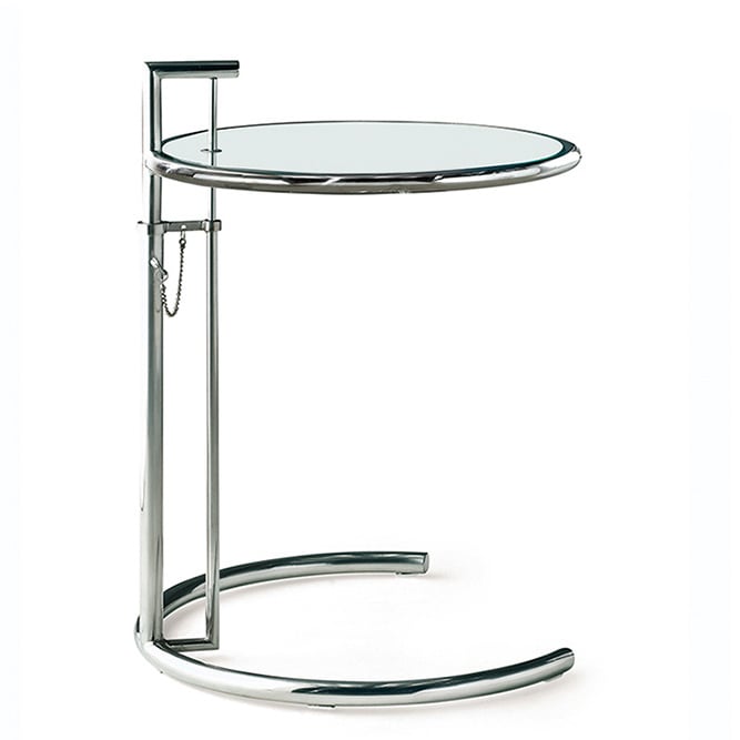 Eileen Gray style, Tavolino E1027 Cromo