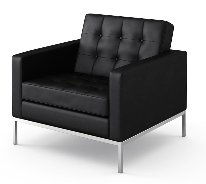 Ludwig Mies vd Rohe style, Poltrona Florence sedia Nero