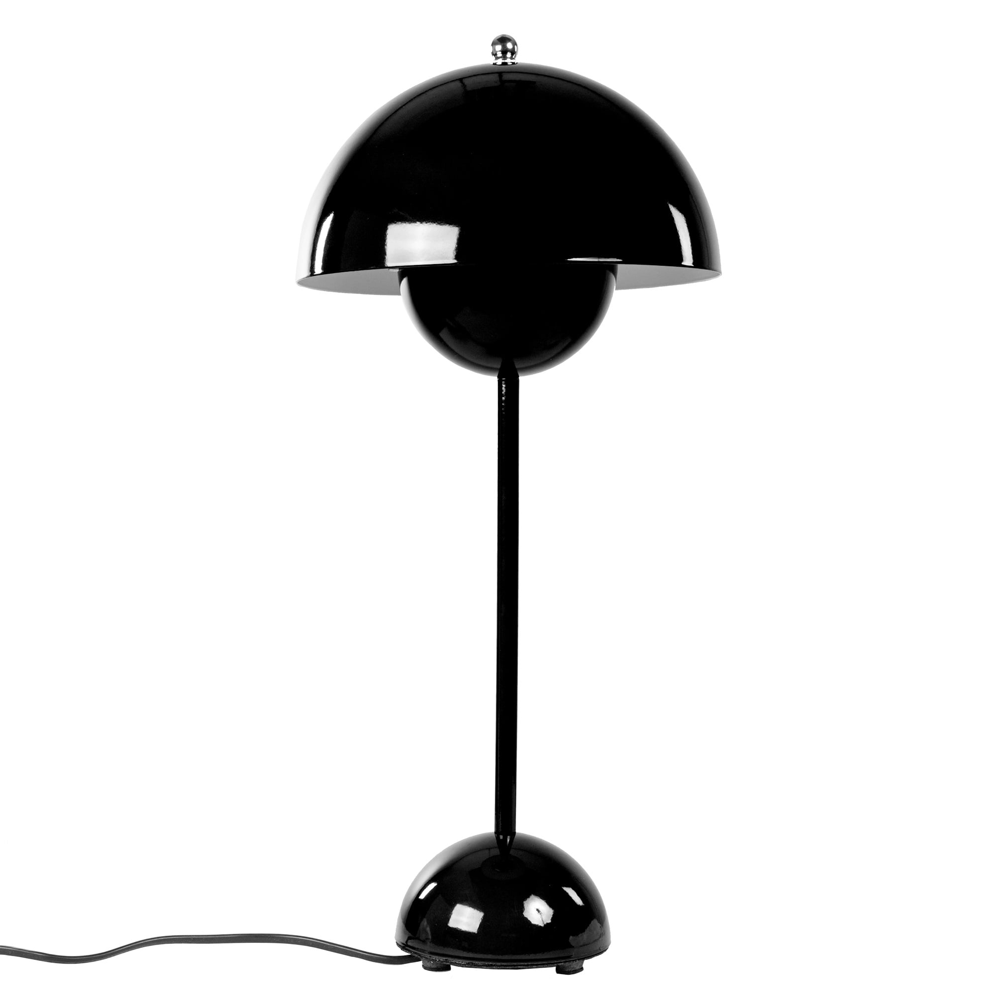 Verner Panton style, Lampada da tavolo Vaso di fiori VP3 Nero