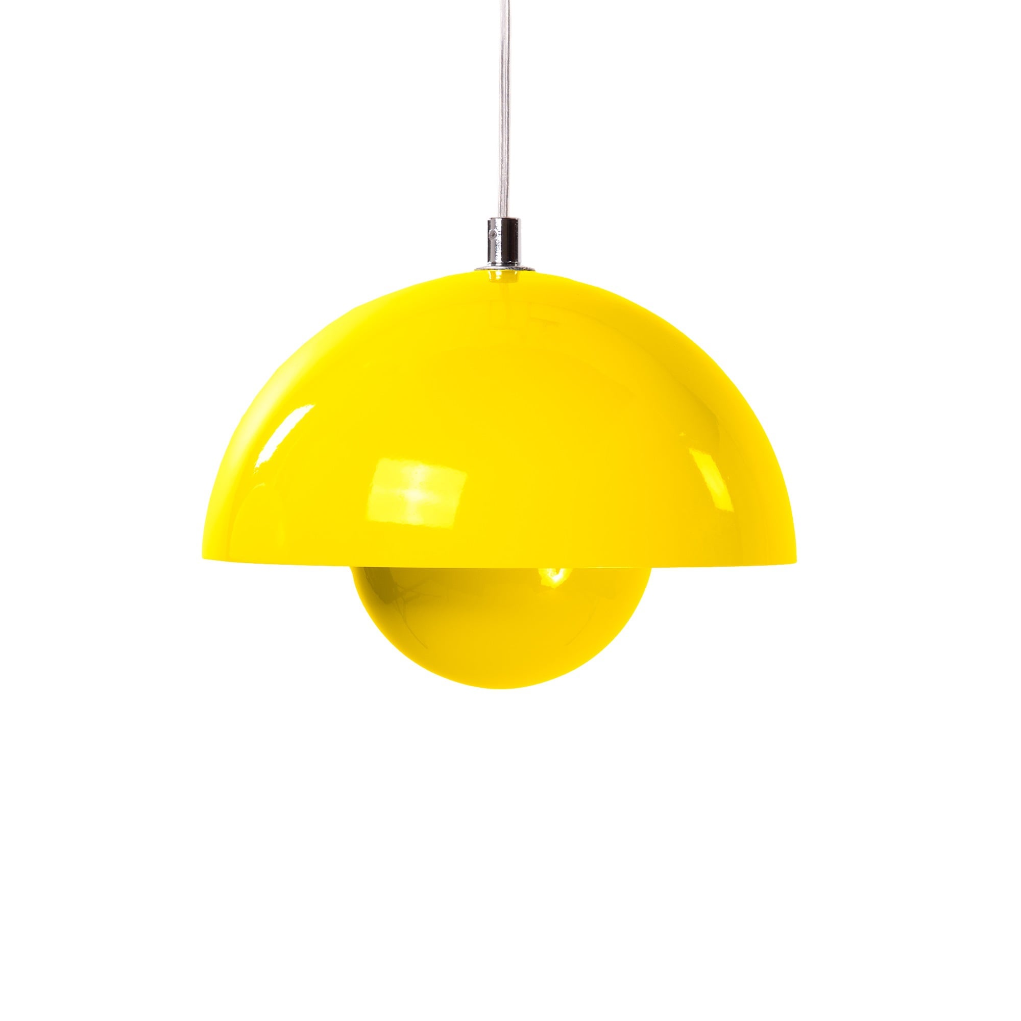 Verner Panton style, Luce pendente Vaso di fiori VP1 giallo