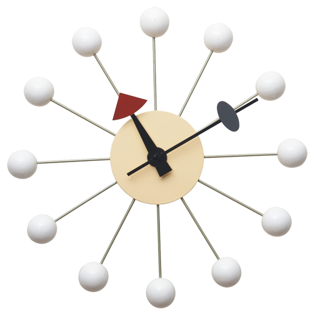 George Nelson style, Orologio da parete Ball Clock bianca