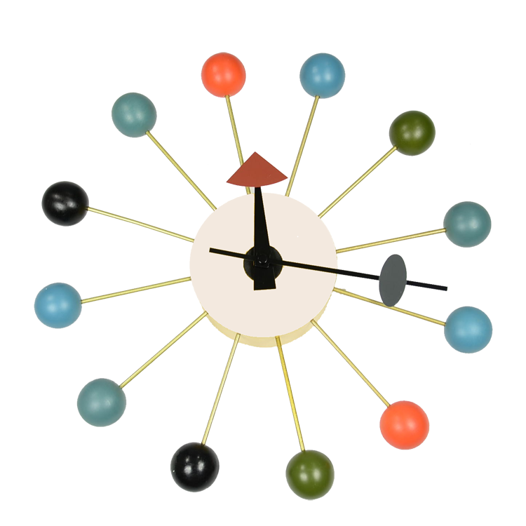 George Nelson style, Orologio da parete Ball Clock multicolore