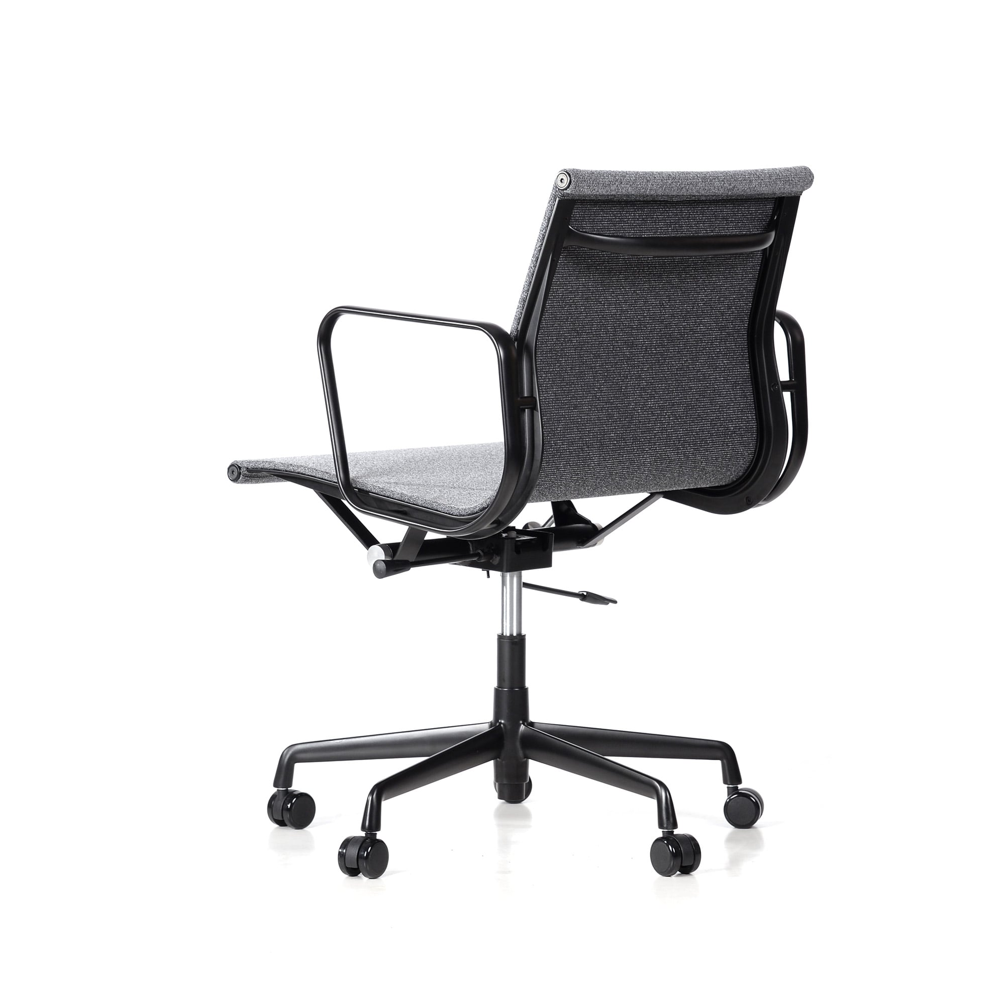 Charles Eames style, Sedia da ufficio EA117 Fabric Mesh black base Grigio scuro