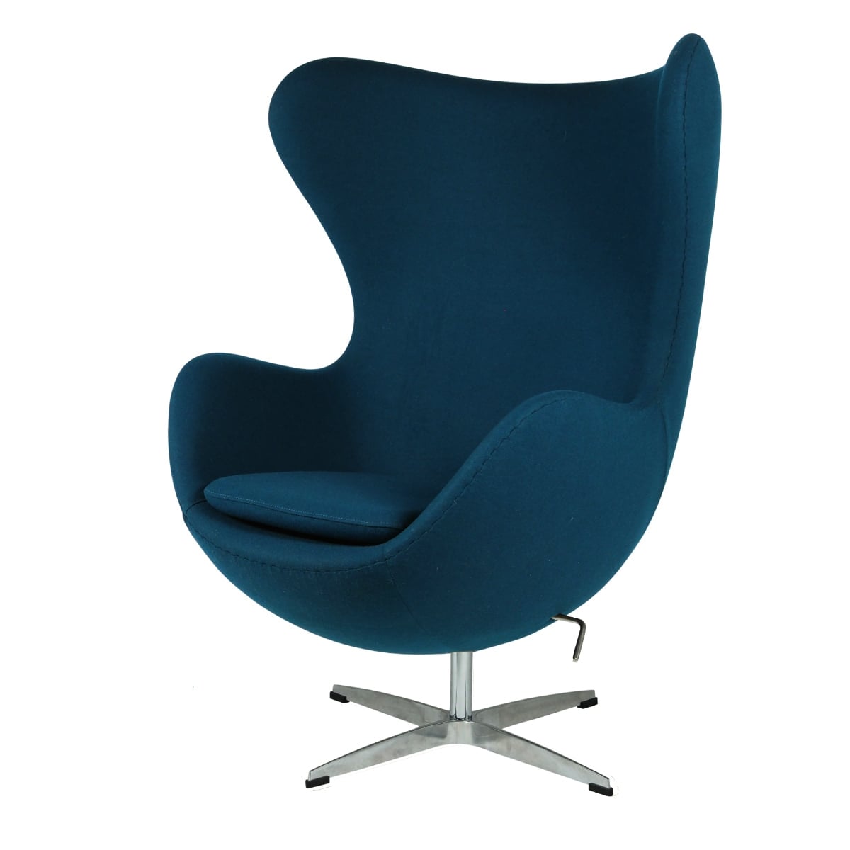 Arne Jacobsen style, Poltrona Egg chair Cachemire blu scuro