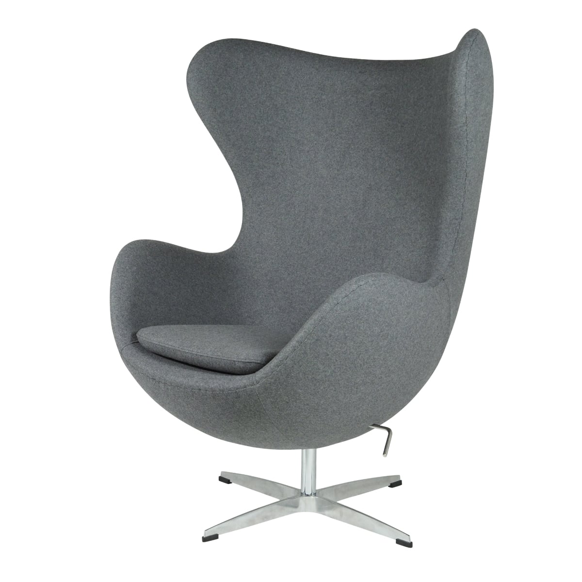 Arne Jacobsen style, Poltrona Egg chair Cachemire grigio