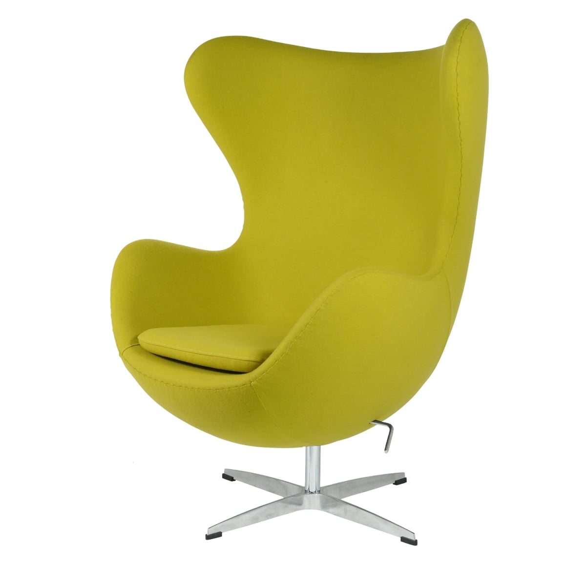 Arne Jacobsen style, Poltrona Egg chair Cachemire mostarda