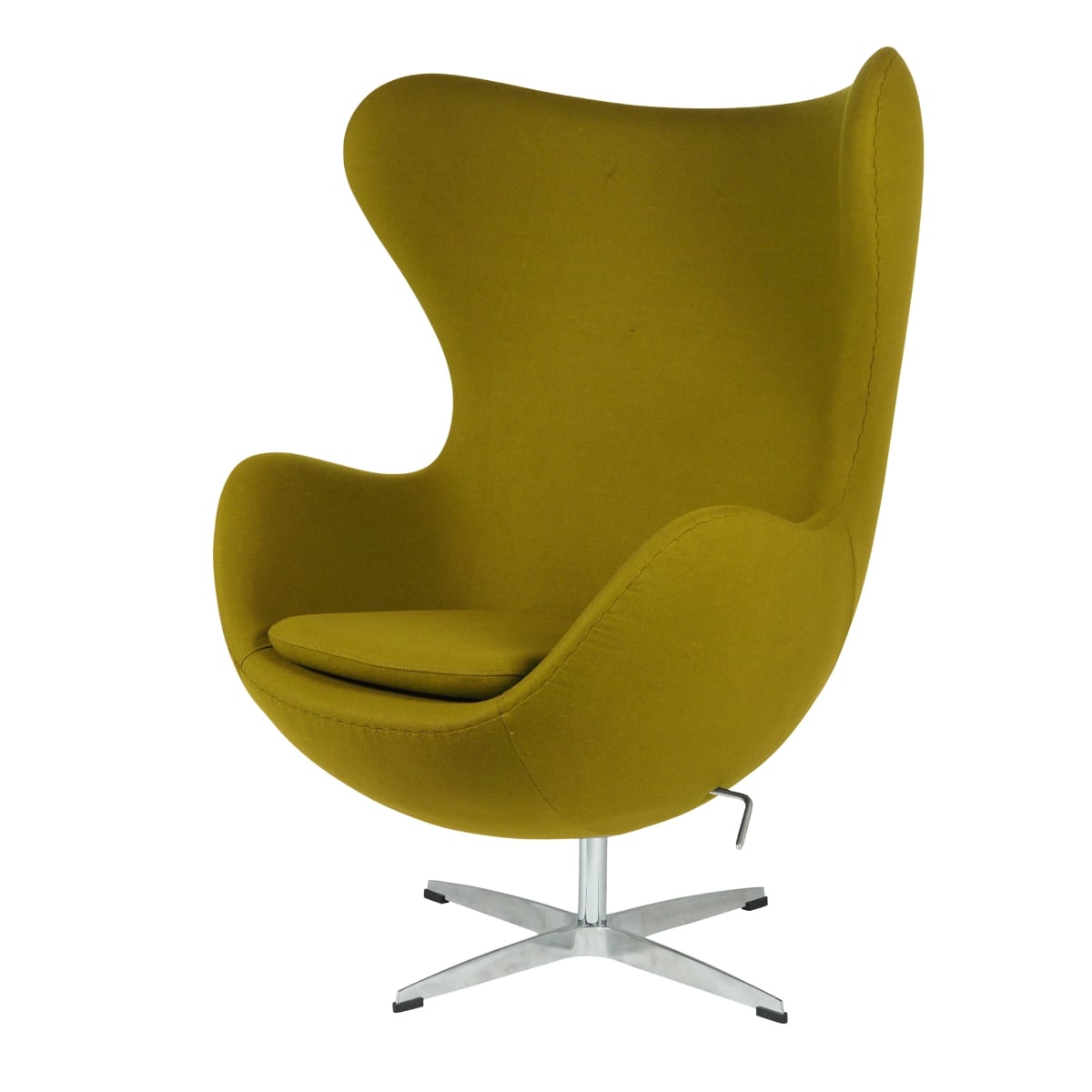 Arne Jacobsen style, Poltrona Egg chair Cachemire verde oliva