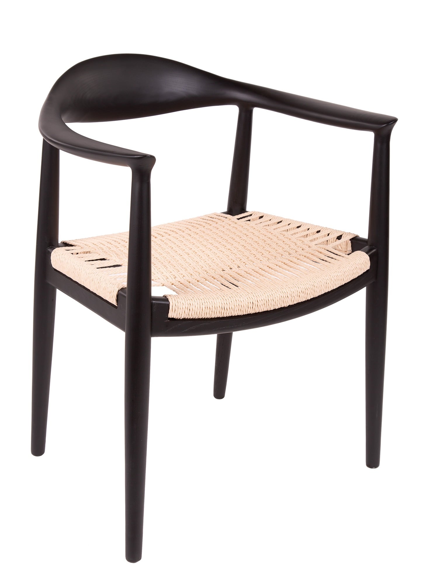Wegner style, Sedia da pranzo kennedy chair Nero naturale